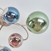 Chehalis plafón de techo retro 6 luces con brazos curvos y globos redondos