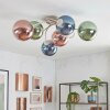Chehalis plafón de techo redondo de 6 luces con esferas ø 64 cm retro vintage