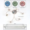 Chehalis plafón de techo redondo de 6 luces con esferas ø 64 cm retro vintage