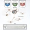 Chehalis lámpara de techo de bolas G9, 6 luces, Ø 64 cm, estilo retro moderno
