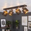 Alsen plafón de techo orientable de 4 luces E14 con pantallas efecto panal