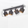 Alsen plafón de techo orientable de 4 luces E14 con pantallas efecto panal