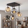 Koyoto lámpara de techo de 4 luces con tulipas esféricas, estilo vintage