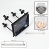 Koyoto lámpara de techo de 4 luces con tulipas esféricas, estilo vintage