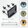 Koyoto lámpara de techo 4 luces E14 con pantallas esféricas y base cuadrada