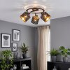 Alsen plafón de techo 3 luces orientable, lámpara de techo con pantallas caladas