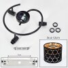 Alsen plafón de techo 3 luces orientable, lámpara de techo con pantallas caladas