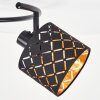 Tallaboa plafón de techo de 3 focos orientables con pantallas metálicas caladas