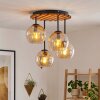 Koyoto lámpara de techo de 4 luces con pantallas globo, estilo boho vintage