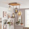 Gastor lámpara de techo 4 luces con globos colgantes y base de lamas boho retro