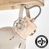 Plafón de techo escandinavo Orny, barra alargada de madera cruda y focos orientables