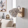 Aplique de pared orientable Herford moderno en color crudo para leer junto al sofá