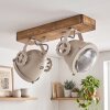 Foco de techo Herford, dos cabezales orientables, estilo boho, para la cocina