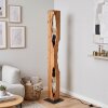 Lámpara de pie de madera Sernadelo en crudo con columna rectangular y recortes ondulados