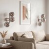 Aplique de pared retro Gastor, set de 2, con 3 esferas de vidrio ahumado