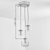 Lámpara colgante moderna Gastor de 3 luces con esferas de vidrio transparente, E27
