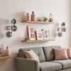 Aplique de pared Koyoto con tres esferas de vidrio ahumado y transparente, set de 2