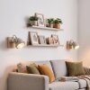 Aplique de pared Herford, set de 2, foco orientable color arena para lectura