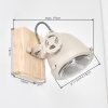 Aplique de pared Herford, set de 2, foco orientable color arena para lectura