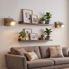 Aplique de pared Herford, set de 2, cabezal orientable escandinavo en crudo