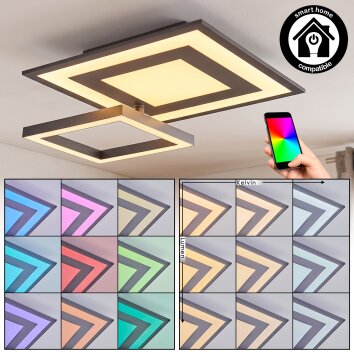 Plafón LED plano angular Lerin orientable, RGB, luz ajustable 2700-6500 Kelvin