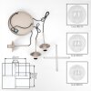 Lámpara colgante de 3 luces Gastor con globos de vidrio transparente para mesa de comedor