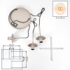Lámpara colgante Gastor, ajustable durante montaje, tres globos ámbar y transparentes