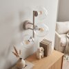 Aplique de pared Gastor moderno, 3 esferas de vidrio transparente, E14