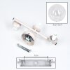 Aplique de pared Gastor moderno, 3 esferas de vidrio transparente, E14