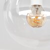 Aplique de pared Gastor moderno, 3 esferas de vidrio transparente, E14