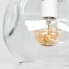 Aplique de pared Ripoll moderno con tres pantallas esféricas de vidrio transparente