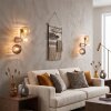 Aplique de pared Koyoto moderno, set de 2 con tres esferas de vidrio