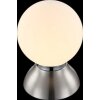 Globo Lámpara de mesa Cromo, Níquel-mate, 1 luz