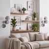 Aplique de pared Koyoto moderno con tres globos de vidrio ahumado, pack de 2