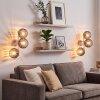 Aplique de pared Koyoto moderno con tres globos de vidrio ahumado, pack de 2