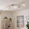 Plafón LED Villenauxe, seis elementos cuadrados orientables, 3000 Kelvin blanco cálido