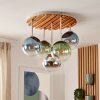 Lámpara de techo Gastor Boho con racimo de vidrio ahumado para la mesa de comedor