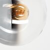 Aplique de pared moderno Gastor con pantalla esférica de vidrio ahumado transparente