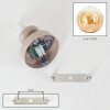 Aplique de pared de globo Gastor, moderno, 2 unidades, vidrio ámbar y transparente