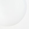 Aplique de pared moderno Gastor con pantalla esférica de vidrio blanca