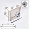 Lámpara de techo moderna Gastor con 4 pantallas esféricas de vidrio ahumado