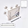Lámpara de techo Gastor con 4 pantallas esféricas de vidrio blanco, estructura arena