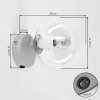 Aplique de pared moderno Gastor con globo de vidrio cromado ahumado, E14