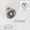 Aplique de pared moderno Gastor con globo de vidrio cromado ahumado, E14