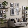 Aplique de pared Koyoto moderno, set de 2, con 3 pantallas redondas blancas