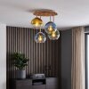 Lámpara de techo en racimo Koyoto para la mesa de comedor, 4 pantallas de vidrio multicolor