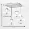 Lámpara de techo Koyoto moderna con 4 pantallas esféricas para la mesa de comedor