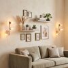 Aplique de pared Gastor moderno, pack de 2 con 3 esferas de vidrio transparente