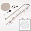 Lámpara de pie con globos de vidrio Koyoto, 6 pantallas transparentes, moderna