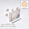 Lámpara de techo tipo clúster Basto, 4 pantallas de bambú crudo, estructura arena